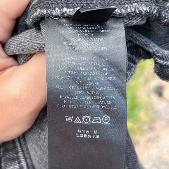 Anthropologie PILCRO Denim Paper Bag Skirt in Washed Black Size 0 - Picture 9 of 10